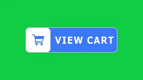 Green screen animation View cart button with pointer, simple animation of cursor Stock Footage 303690213