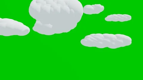Green screen animation of white clouds moving Stock Footage 260518276