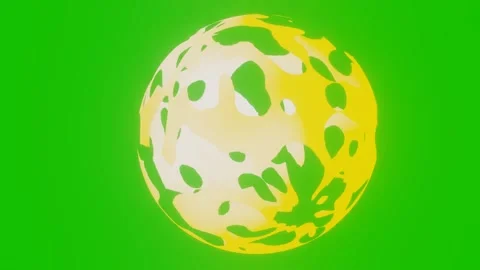 Green screen anime lighting ball Stock Footage 161476750