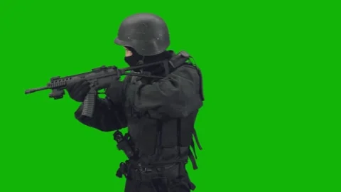 Green Screen Army Troops Stock Footage 281014833