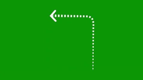Green screen arrow animated chromakey emotion elements design style gesture Video stock 314068176