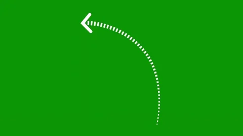 Green screen arrow animated chromakey design style creative movement scene Stockbeeldmateriaal 314068184