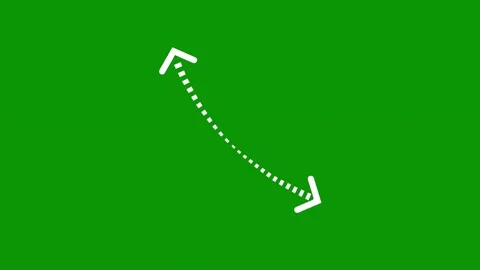 Green screen arrow dotted image words ' ', animated chromakey motion elements Stock Footage 314068182