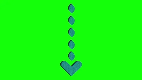 A green screen with an arrow on it and guitar in the middle heart blue Stock Footage 346199722