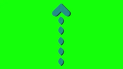 A green screen with an arrow in the middle and key on it animated chromakey Stock Footage 345498058