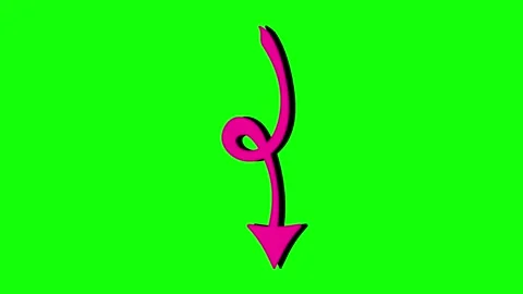 A green screen with an arrow in the middle and pink on image of bird it black Stock Footage 346199745