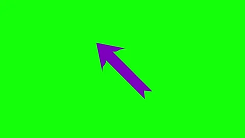 A green screen with an arrow in the middle and black on purple animated Stock Footage 346200138
