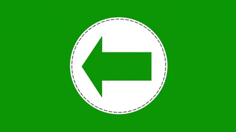 Green screen arrow in middle letter c animated chromakey motion movement Video stock 314068116