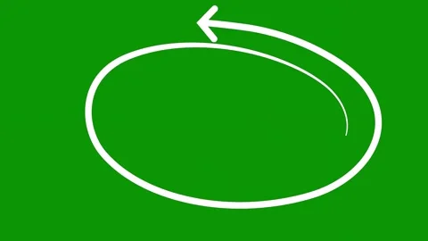 Green screen arrow outline man ' s head circle pointing up in middle animated Video stock 314068165