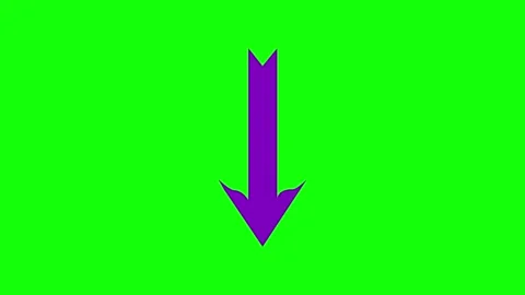 A green screen with an arrow pointing up and animated chromakey background Stock Footage 346199764