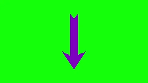 A green screen with an arrow pointing up and animated chromakey background Stock Footage 346199765
