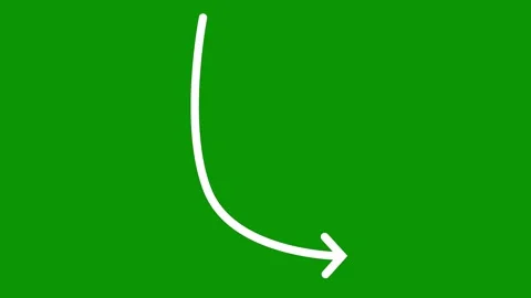 Green screen arrow pointing up animated chromakey design elements figure Video stock 314068150