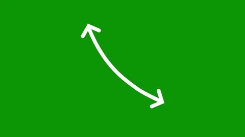 Green screen arrow pointing up animated chromakey elements layers composition Video stock 314068152