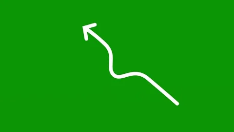 Green screen arrow pointing up animated chromakey style backgrounds creative Stock Footage 314068154