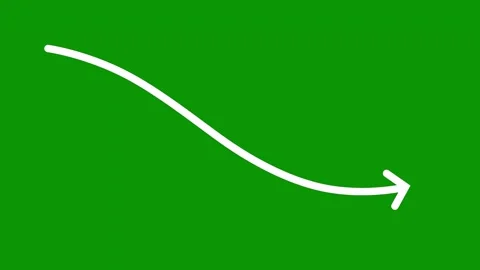 Green screen arrow pointing up animated chromakey design elements emotion Video stock 314068162