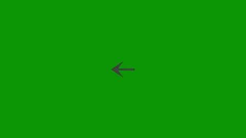 Green screen arrow pointing to left animated chromakey elements movement Video stock 314068249
