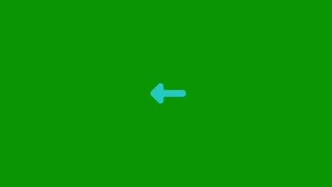 Green screen arrow pointing to left animated chromakey layers movement Video stock 314068252