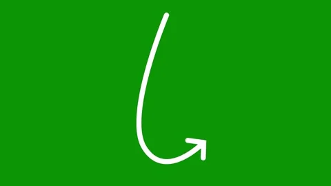 Green screen arrow pointing up letter j animated chromakey layers cartoonish Vídeo Stock 314068128