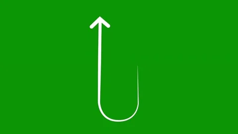 Green screen arrow pointing up letter j u logo in middle animated chromakey Stock Footage 314068167
