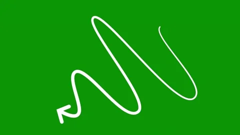 Green screen arrow pointing up letter u in animated chromakey style figure Vídeo Stock 314068168