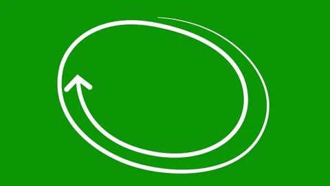 Green screen arrow pointing to right in middle circle up animated chromakey Stock Footage 314068172