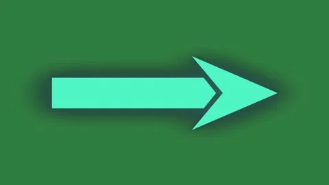 Green screen arrow pointing up to the right emotion motion expression colorful Stock Footage 336048798