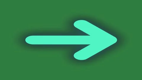 Green screen arrow pointing to the right depth figure elements design motion Stock Footage 336051508