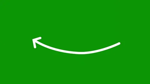 Green screen arrow smiling face pointing up animated chromakey gesture Stockbeeldmateriaal 314068142