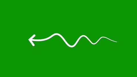 Green screen arrow wave bird flying over pointing up animated chromakey Video stock 314068170