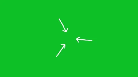 Green screen arrows converging on center during digital presentation with a.. Stock Footage 340940930