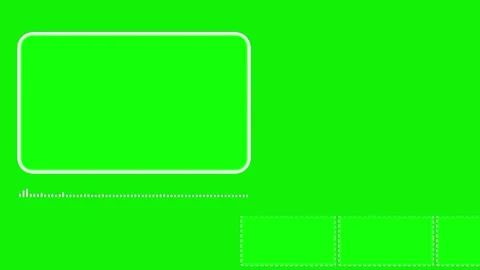 Green Screen Audio Visualizer Template with Animated Placeholder Frame Bottom Stock Footage 337461567