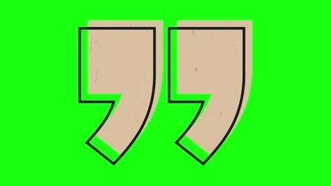 Green screen of the back double quote animation Stock Footage 290770483