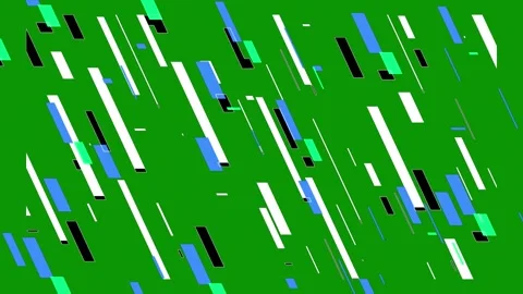 Green screen background anblue striped pattern clock stripes black lines squares Stock Footage 314067852