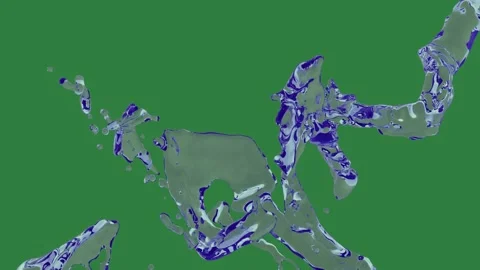 A green screen with background and skeleton on it splash of water splashing Видео 335068122