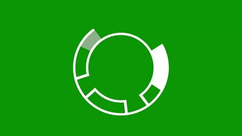 Green screen background arrow circle the middle letter q animated chromakey Stock Footage 314067794