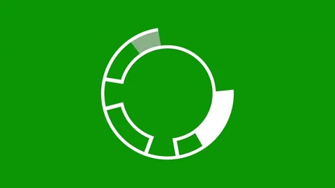 Green screen background arrow the letter o circle middle animated chromakey Video stock 314067796