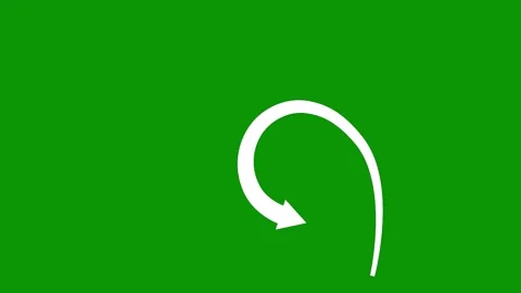 Green screen background arrow pointing up the letter q o middle number 6 Stock Footage 314067778