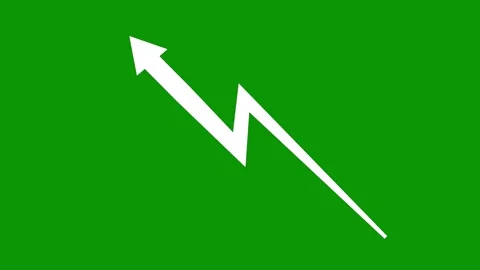 Green screen background arrow pointing up an icon animated chromakey background Stock Footage 314067782