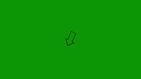 Green screen background black arrow an pointing up to the left animated Stock Footage 314067073