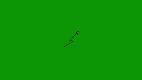 Green screen background black arrow an pointing to the left animated chromakey Stock Footage 314067092