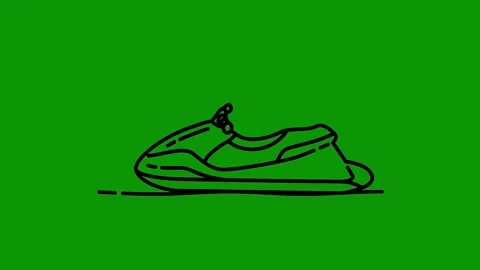 Green screen background black logo drawing person sleeping shoe animated Stock Footage 314067562