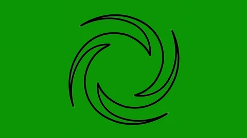 Green screen background black logo the letter c circle animated chromakey Stock Footage 314067663