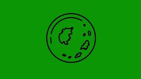 Green screen background black outline an egg drawing the earthanimated chromakey Stock Footage 314066917