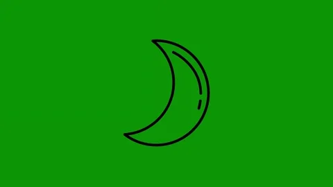 Green screen background black outline crescent drawing banana how to draw Stock Footage 314066924
