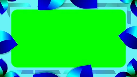 Green screen background with blue leaves and bright colors for video projects Stock Footage 333517984