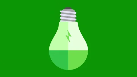 Green screen background bottle cap light bulb animated chromakey background Stock Footage 314067209