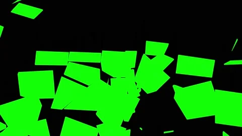 Green screen background is broken into many fragments on a black background. Stock Footage 139596319