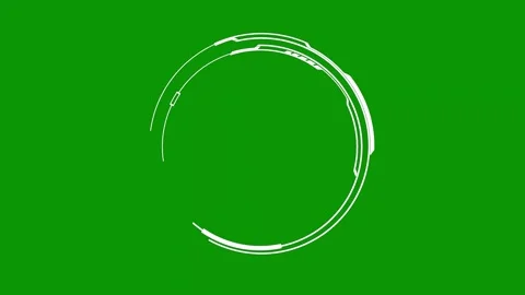 Green screen background circle animated chromakey background elements scene Stock Footage 314067806