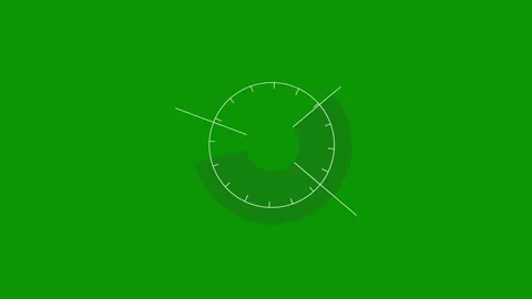 Green screen background circle clock icon the middle animated chromakey Vídeos de archivo 314067802