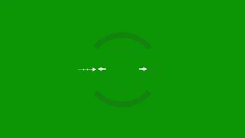 Green screen background circle two arrows pointing different directions animated Stock Footage 314067820